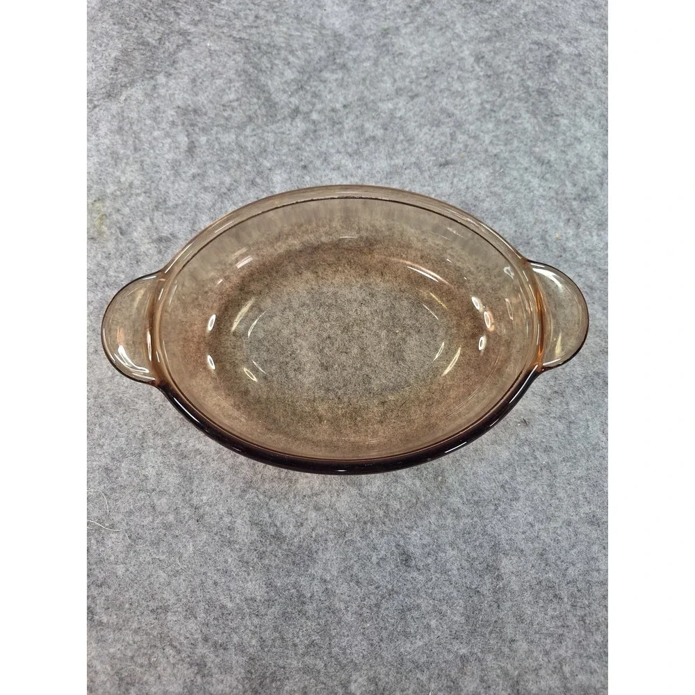Corning Visions Amber Glass Oval Grab-It Bowl Casserole Dish V-14-B 0.2L USA